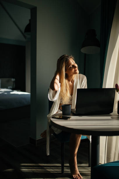 istock Young woman working at home 1358240062