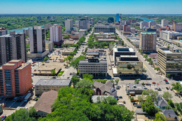 istock Aerial Drone view of Downtown Saskatoon 1358240569