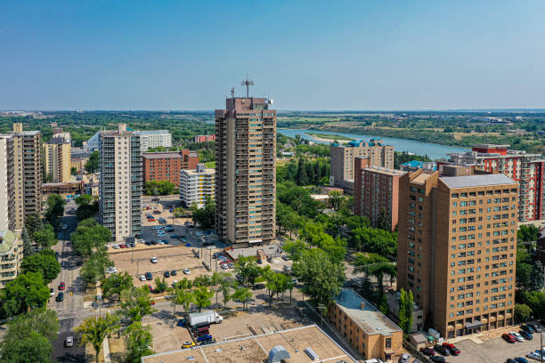 istock Aerial Drone view of Downtown Saskatoon 1358240656