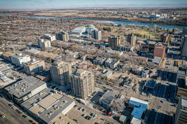 istock Aerial Drone view of Downtown Saskatoon 1358241356