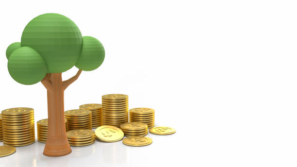 istock The tree and gold coins  for ecology or business concept 3d rendering 1358244586