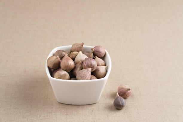 istock Single clover garlic or pearl garlic or solo garlic (Bawang putih tunggal). 1358246237