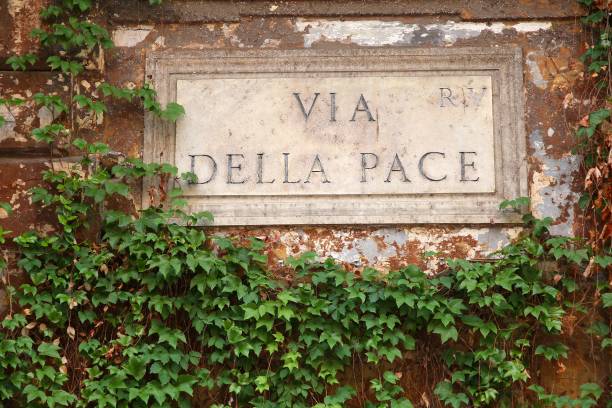 istock Street in Rome - Via della Pace 1358250950
