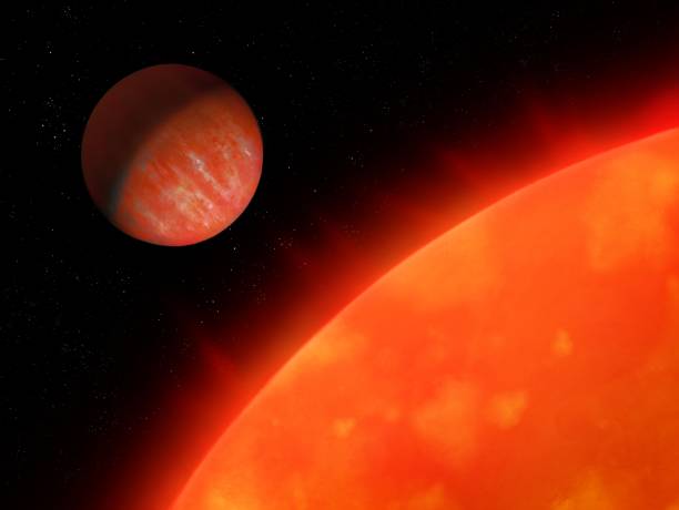 istock The planet's orbit is close to the star 1358252146