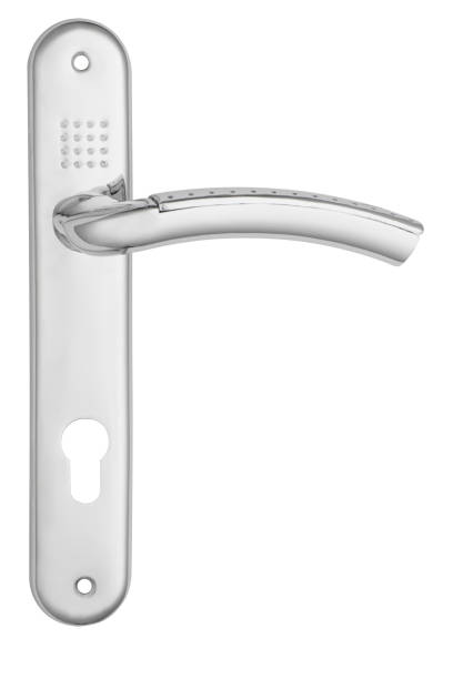 istock Metal door handle , Silver steel door handle 1358252538