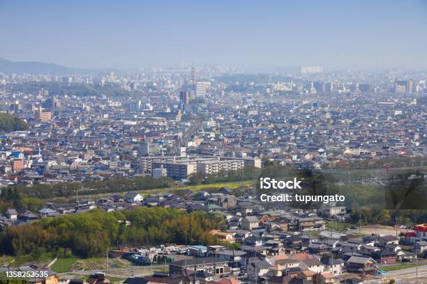 City Of Himeji Japan Stock Photo - Download Image Now - Himeji, Town, Aerial View