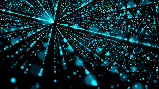 istock Blue Shimmering Galaxy of Defocused Particles 1358263906