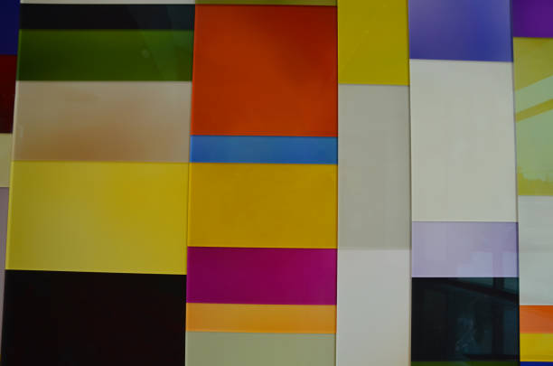 Abstract of Colorful plexi glass texture background