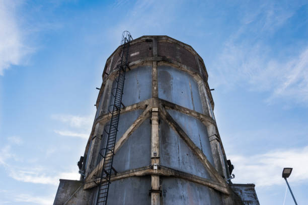 istock Old abandoned industrial water tower in Nijmegen 1358269493