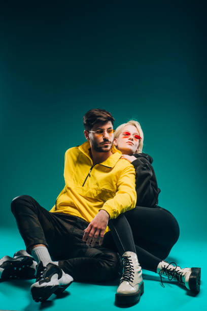 istock Cool fashionable couple 1358275111