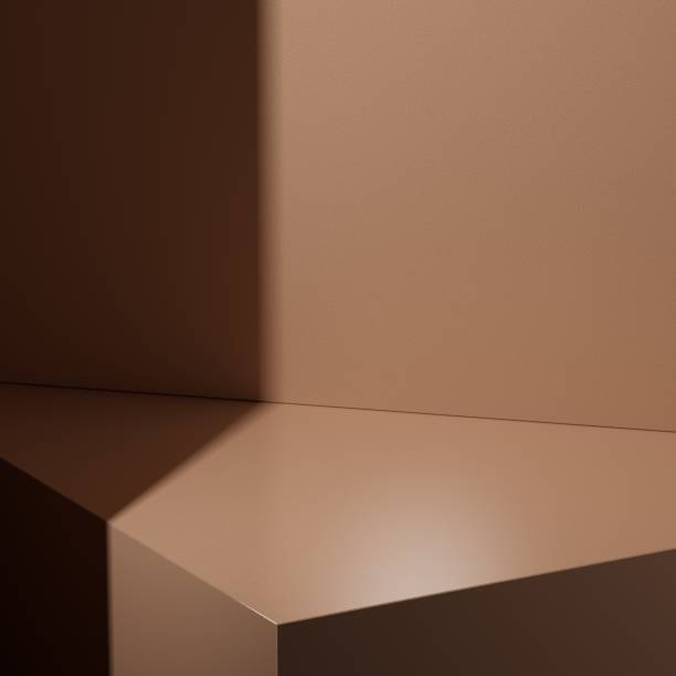 istock Product podium stage for mockup presentation, concrete, metal, texture, background 1358277321