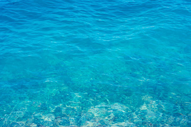 istock Beautiful pattern of blue water. Blue water waves. Texture. Back 1358279818