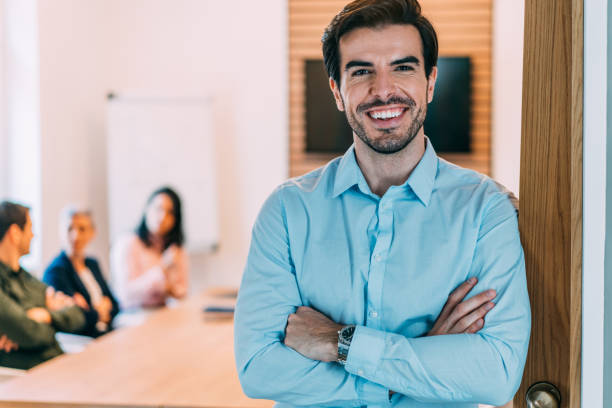 istock Successful businessman in the office. 1358280217