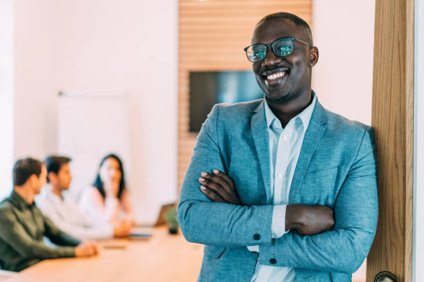 istock Successful businessman in the office. 1358280383