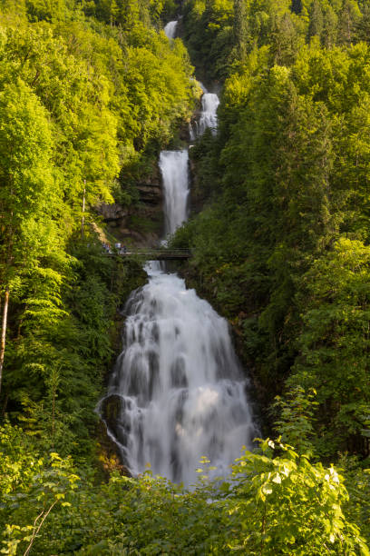 istock Giesbach waterfalls in brienz forest in long expo 1358281099