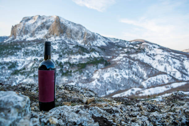 istock Wine in nature in the snow 1358283709