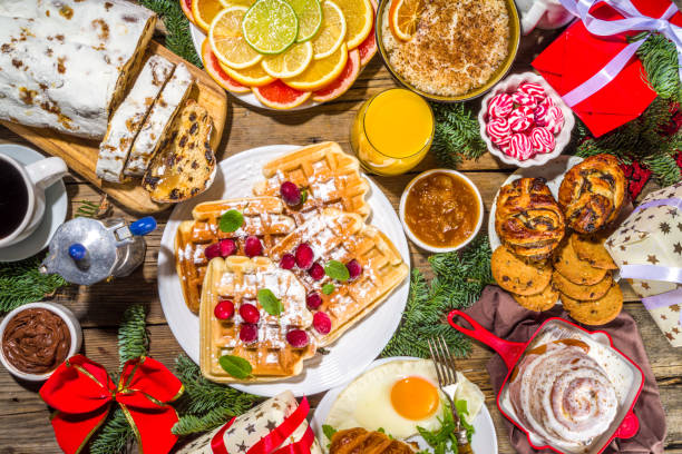 istock Festive Christmas morning breakfast 1358284721