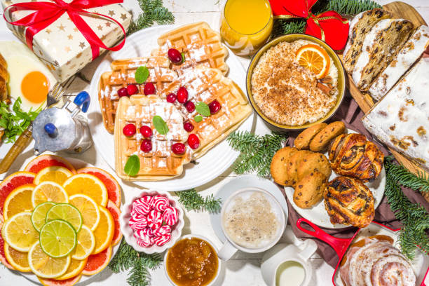 istock Festive Christmas morning breakfast 1358284769