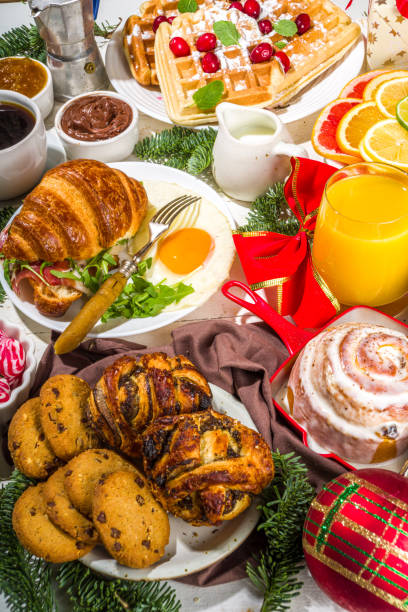istock Festive Christmas morning breakfast 1358284899
