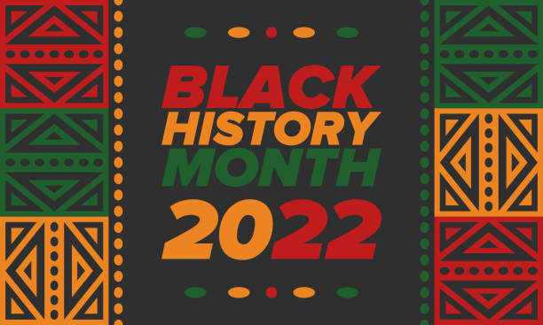 black history month. african american history. celebrated annual. in february in united states and canada. in october in great britain. poster, card, banner, background. vector illustration - black history month stock illustrations