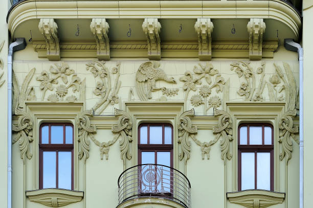 istock Fragment of ornate old building in Odesa Ukraine 1358303973