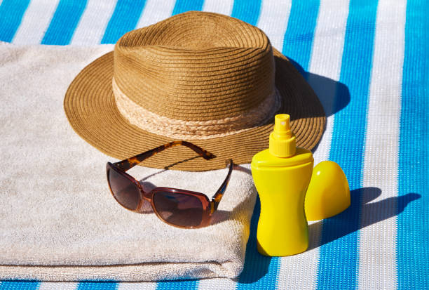 istock Yellow sunscreen cream bottle for skin protection 1358305641