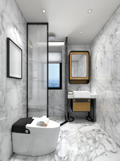 istock 3d render of modern luxury bathroom 1358312900