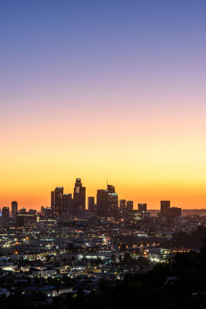 istock Downtown Los Angeles skyscrapers at sunset 1358313889