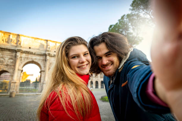 istock Young couple traveling to Rome. 1358313965