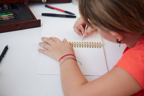 istock Girl Drawing at Home 1358314285