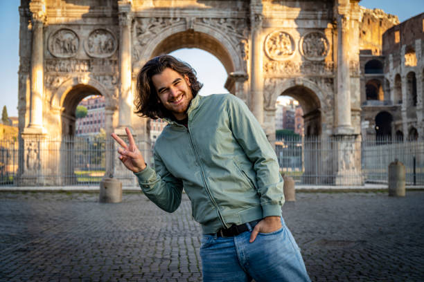 istock Beautiful man traveling to Rome 1358314371
