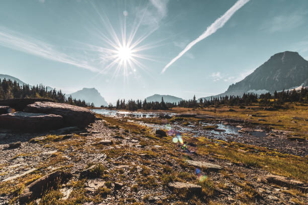 istock Epic mountain range in Glacier National Park 1358315451