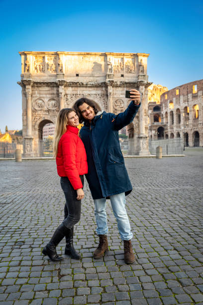 istock Young couple traveling to Rome. 1358316637