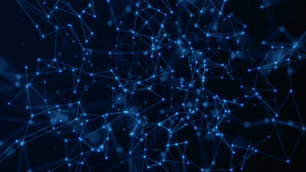 istock Abstract technology background from lines and dots. Plexus space geometrical backdrop 1358326307