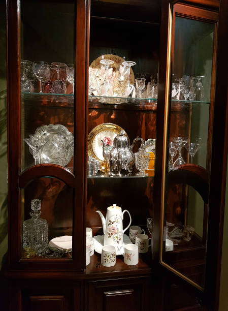 istock Cabinet With Stunning Glass,China And Silver 1358327749