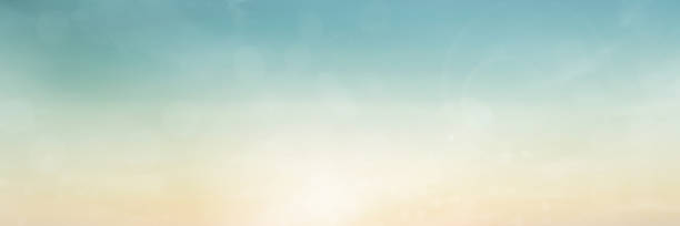 istock Abstract blur morning nature sky bright bokeh texture background concept happy beach horizon landscape, Clean sunset summer light, Gradient pastel color of mint green teal, health medical relax. 1358332286