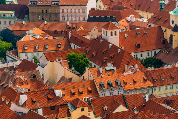 istock Old buildings in Prague, Czech Republic 1358337340