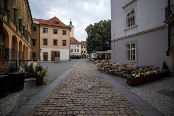 istock Old buildings in Prague, Czech Republic 1358351736