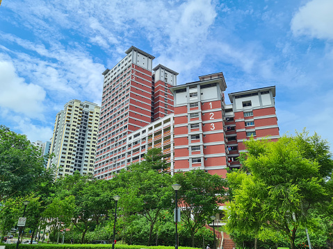 Singapore - Dec 5, 2021: Kim Tian Road is located in the Bukit Merah HDB Estate. It is accessible through the nearest train stations such as Tiong Bahru (EW17) and Havelock MRT (TE16)
