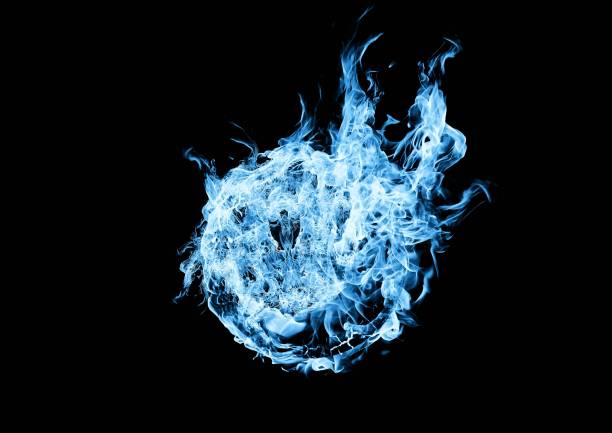 istock Illustration of a burning blue fireball 1358352704