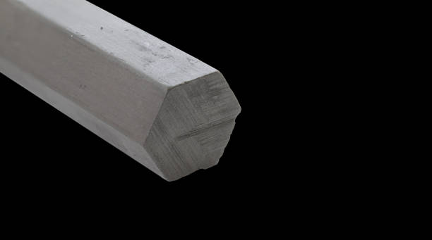 istock New graphite pencil for the artist, isolated on a black background. 1358353474