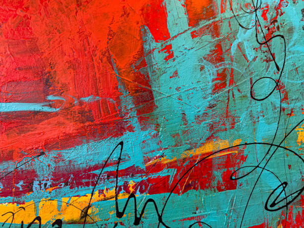 Abstract Acrylic Painting Textured Background