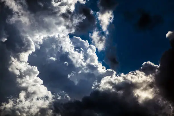 Dark and Dramatic Storm Clouds Area Background