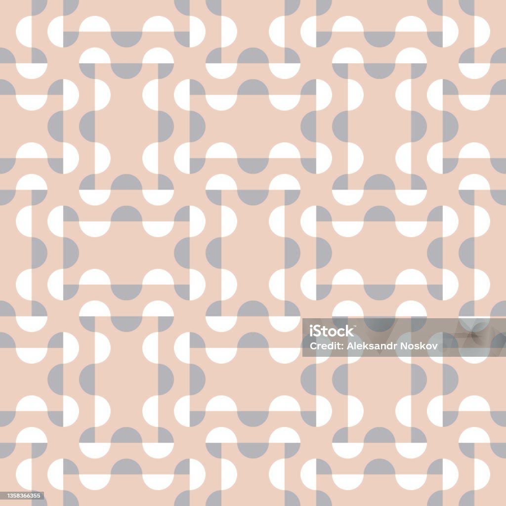 Aesthetic Patterns Rounded Rounded Abstract Seamless Pattern Accent For Any Surfaces Stock ...