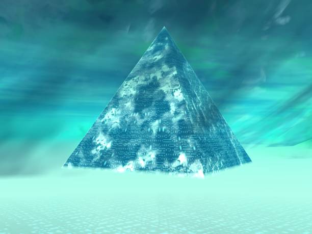 istock Fantastic landscape of Pyramid and Fog 1358373917