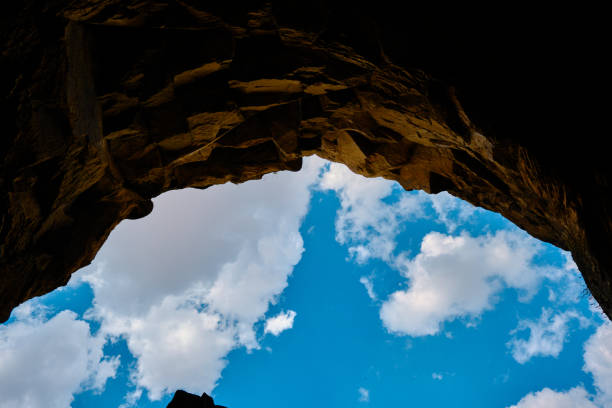 istock Natural arch, arch formation in low angle, 1358374258