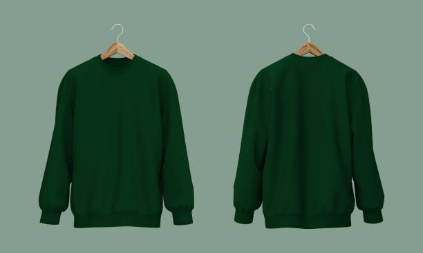 istock Blank sweatshirt mock up in front view, 3d rendering, 3d illustration 1358381808