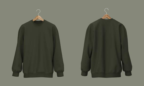 istock Blank sweatshirt mock up in front view, 3d rendering, 3d illustration 1358381819