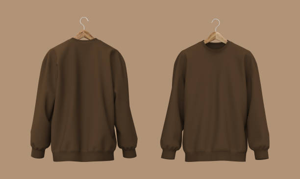 istock Blank sweatshirt mock up in front view, 3d rendering, 3d illustration 1358381823