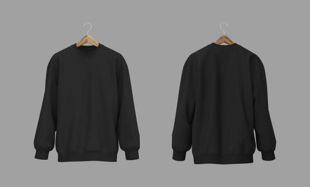 Blank sweatshirt mock up in front view, 3d rendering, 3d illustration Blank sweatshirt mock up in front view, 3d rendering, 3d illustration round neckline stock pictures, royalty-free photos & images